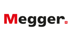Logo der Megger-Tagung mit schwarz-rotem Schriftzug